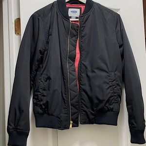 Black bomber jacket